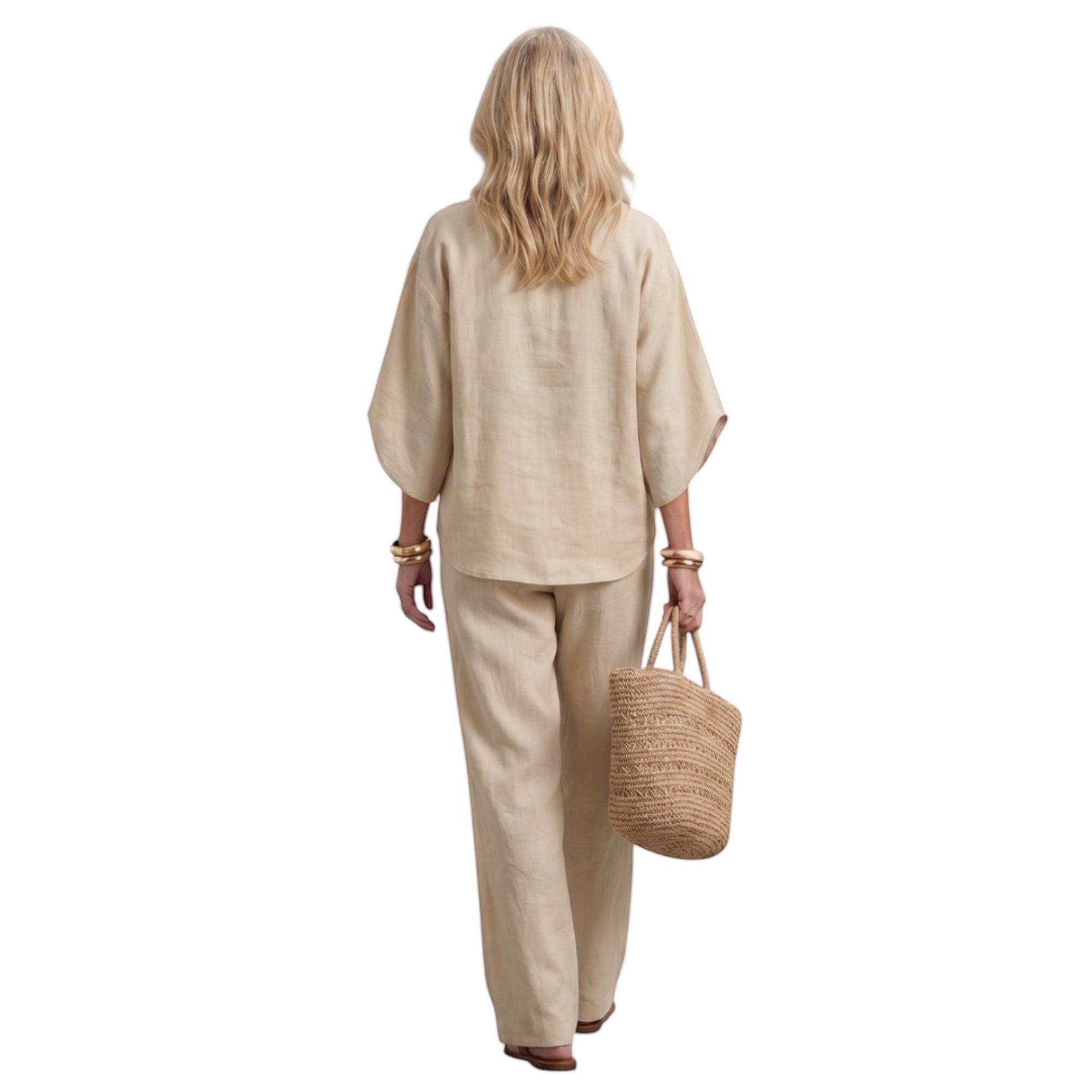 Amity | Relaxed Button-Down Tunic and Pants Set
