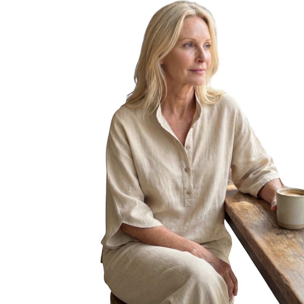 Amity | Relaxed Button-Down Tunic and Pants Set