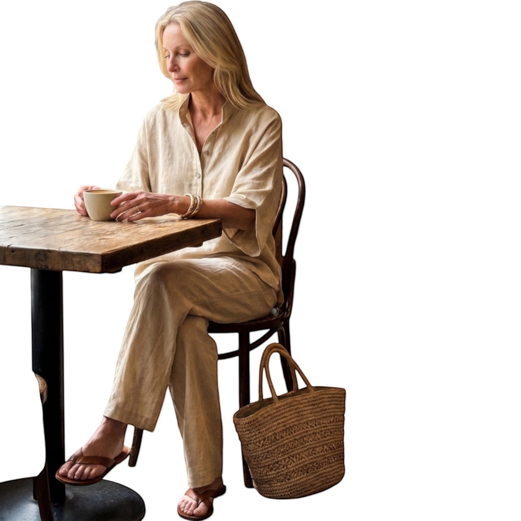 Amity | Relaxed Button-Down Tunic and Pants Set