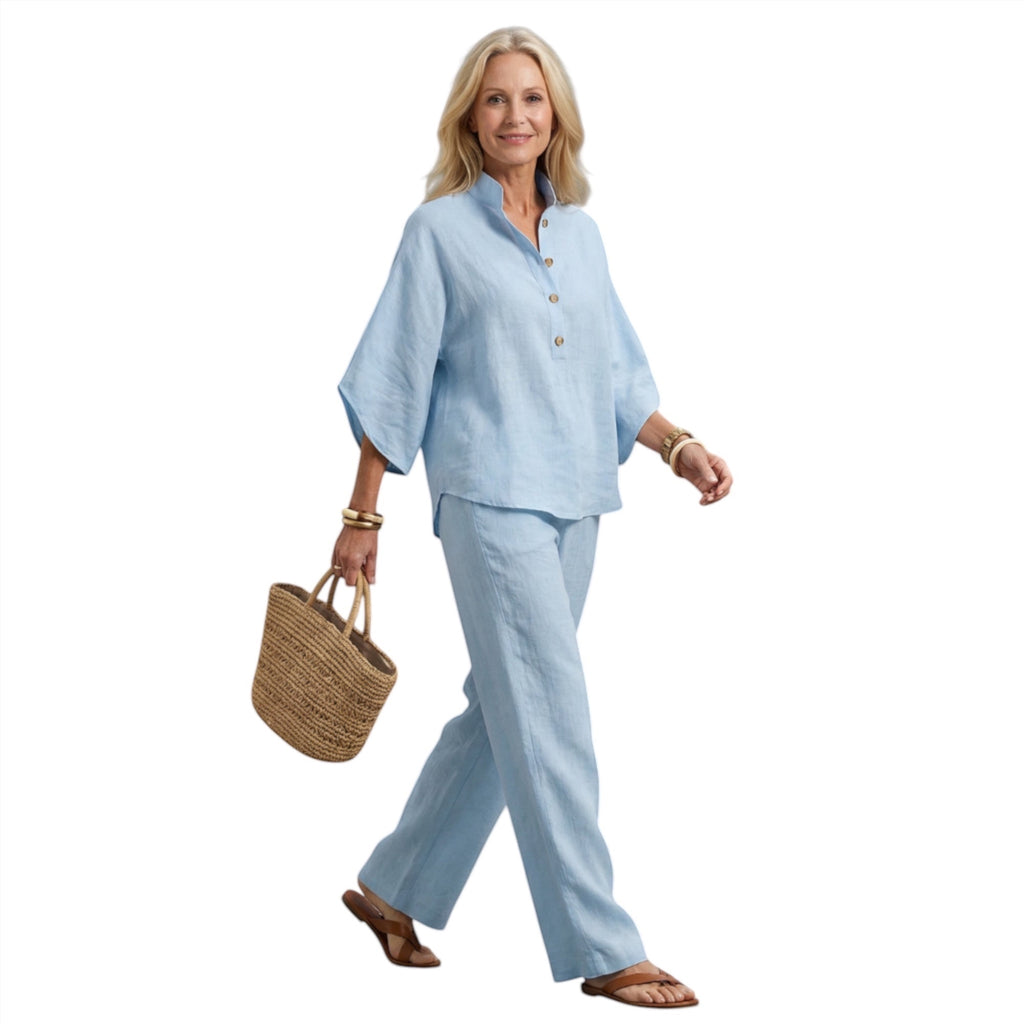 Amity | Relaxed Button-Down Tunic and Pants Set