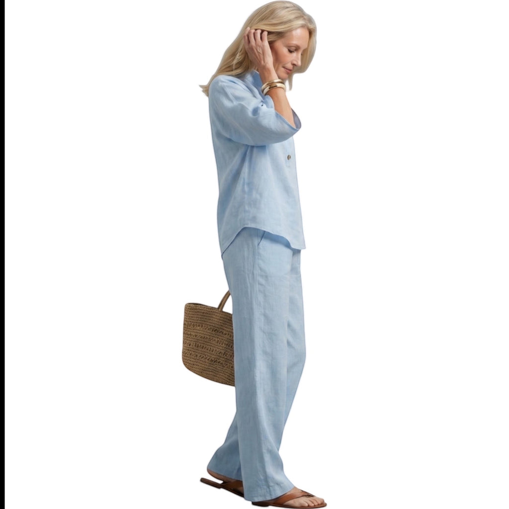 Amity | Relaxed Button-Down Tunic and Pants Set