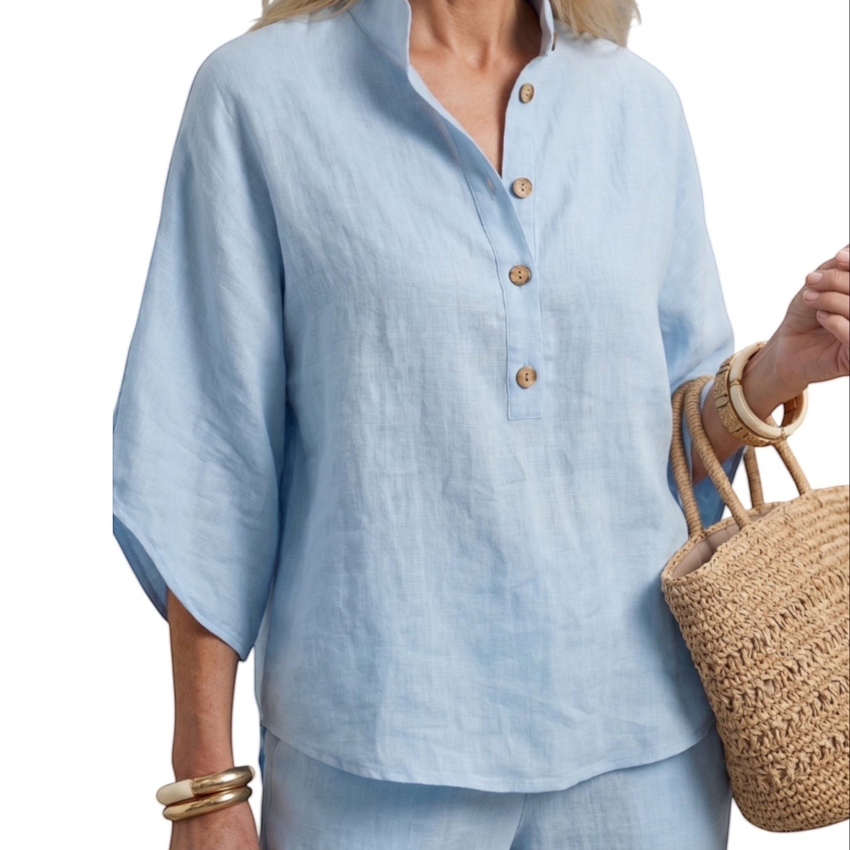 Amity | Relaxed Button-Down Tunic and Pants Set