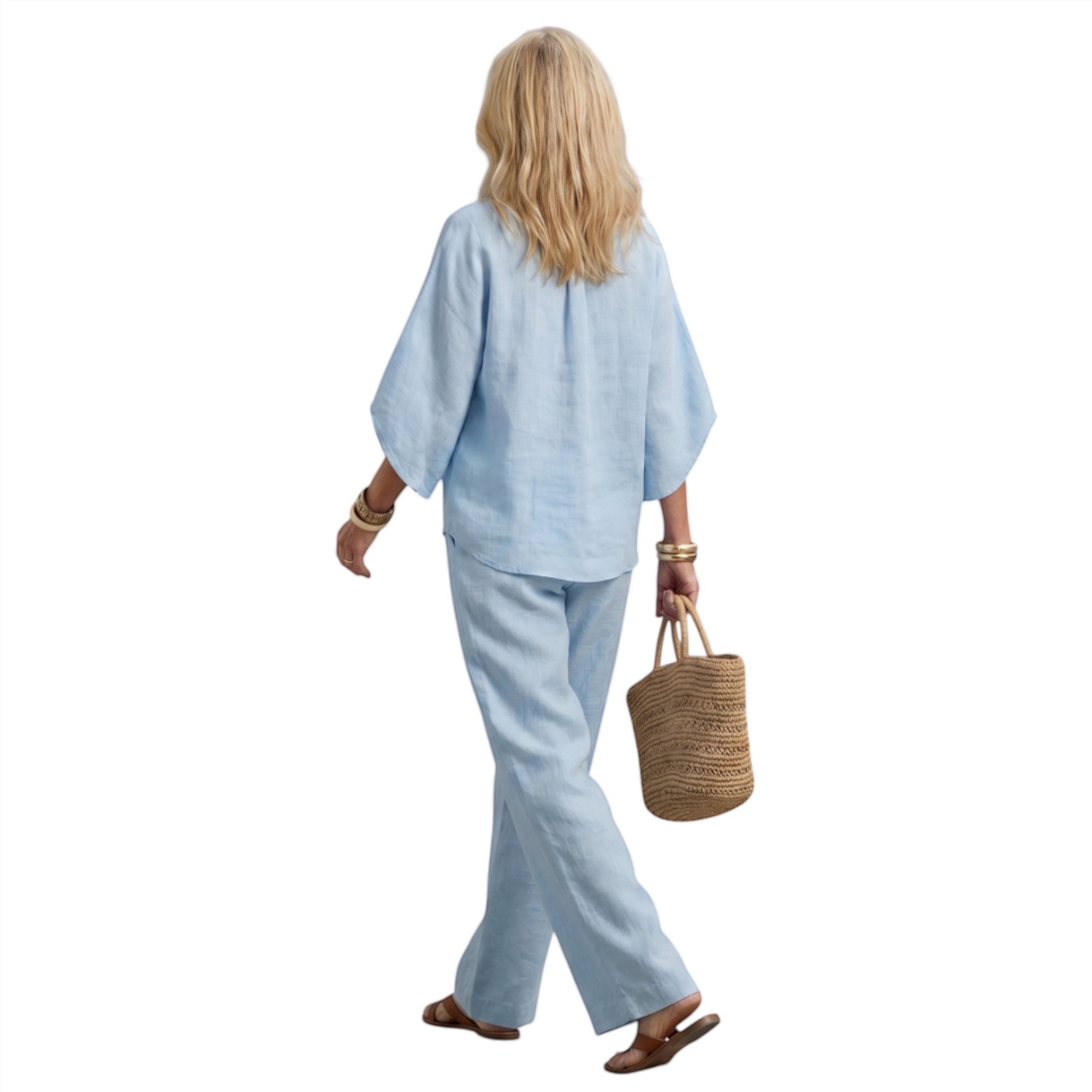 Amity | Relaxed Button-Down Tunic and Pants Set
