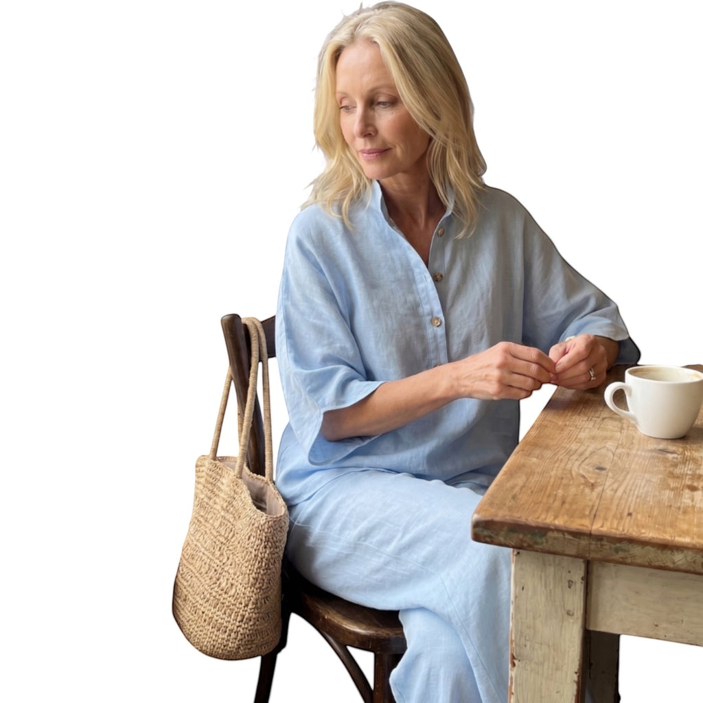 Amity | Relaxed Button-Down Tunic and Pants Set