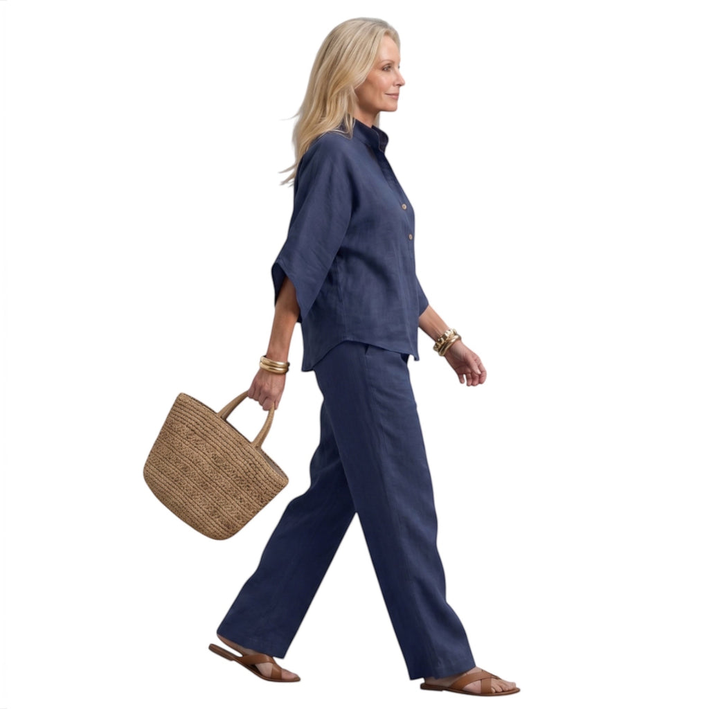 Amity | Relaxed Button-Down Tunic and Pants Set