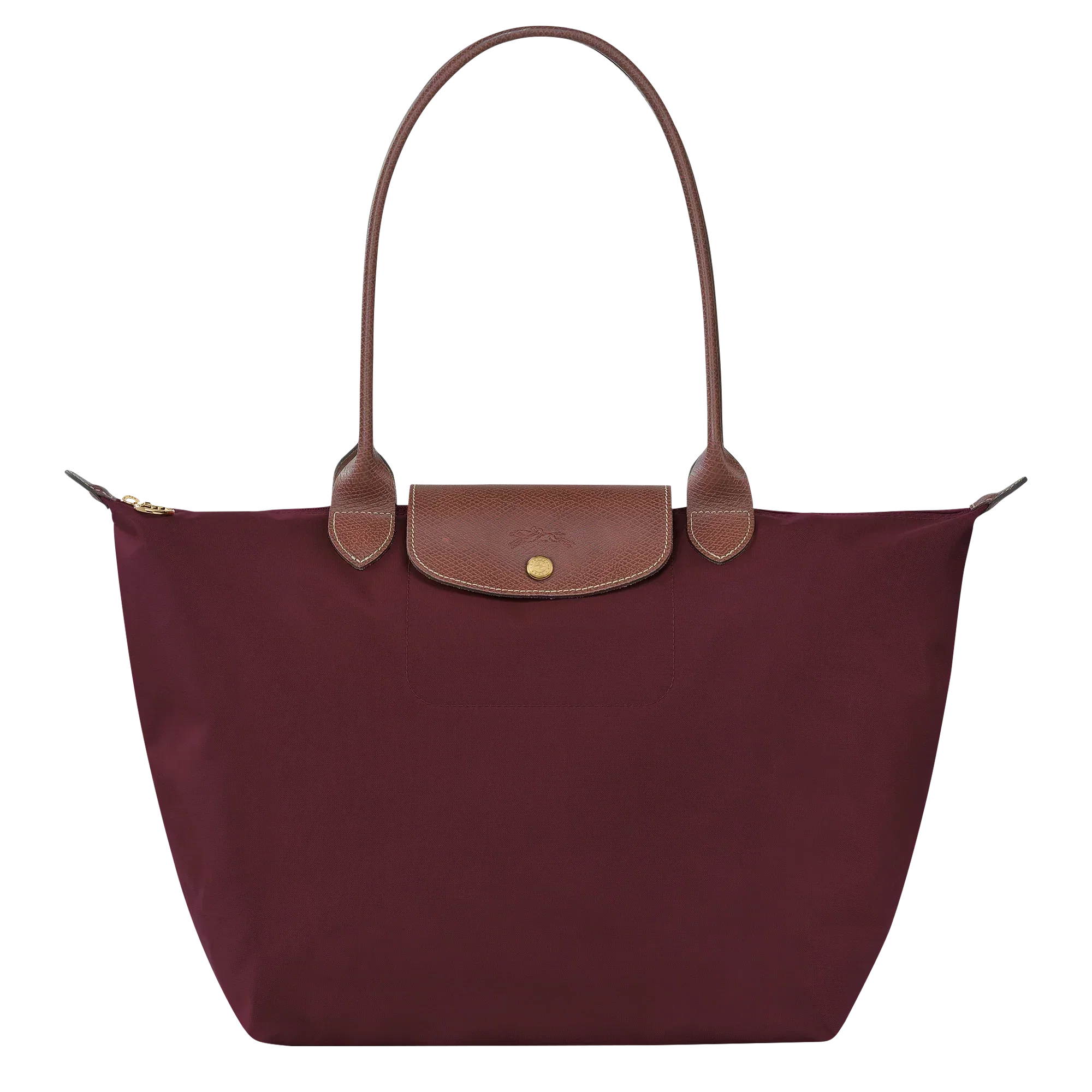 Le Pliage Tote Large, Burgundy