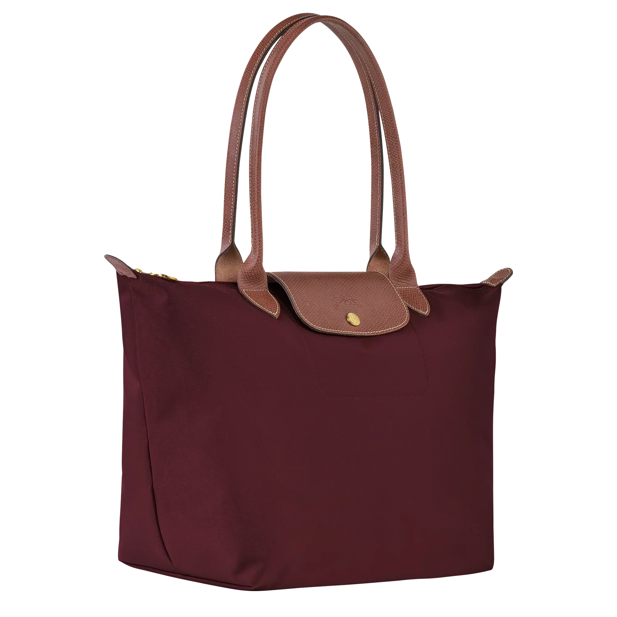 Le Pliage Tote Large, Burgundy